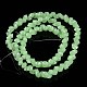 Forme de diamant chapelets de perles de jade imitation de verre EGLA-J059-J04-2