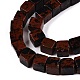 Натурального красного дерева обсидиана бисер нитей G-T139-8x8-40A-3