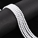 Synthétiques agate perles blanches de brins G-D419-4mm-01-6