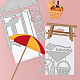 GLOBLELAND Picnic Table Cutting Dies Picnic Theme Red Wine Sun Umbrella Bread Metal Die Cuts Birthday Gift Die Cuts for Card Scrapbooking and DIY Craft Album Paper Card Decor DIY-WH0309-961-3