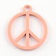 Lovely Peace Sign Pendants for Necklace Making PALLOY-2092-06-LF-1
