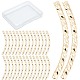 CREATCABIN 1 Box 40 Pcs 18K Gold Plated Curved Tube Bead Fish Scale Noodle Tube Bead Long Curved Brass Tube Spacer Connector Bulk for Jewelry Making Charms Bracelets Necklaces Accessories 20mm KK-CN0002-19-1