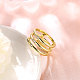 Trendy Gold Plated Brass Cubic Zirconia Wide Band Finger Rings RJEW-BB15365-7G-3