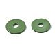 Flat Round Eco-Friendly Handmade Polymer Clay Beads CLAY-R067-12mm-43-7