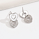 Элегантные серебряные серьги в форме сердца с цирконом для повседневной носки SV9375-4