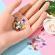 600 pièces 10 couleurs perles acryliques imitation pierres précieuses rondes OACR-YW0001-93-6