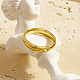 矢印模様のステンレス鋼の指輪女性用  ラインストーン付き  18KGP本金メッキ  usサイズ8（18.1mm） HA9923-3-4