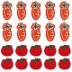 Gorgecraft 28 шт. 2 стиля помидор и морковь нетканая ткань вышивка утюг на аппликации патч PATC-GF0001-12-1