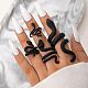 Набор колец на палец из змеиного сплава в готическом стиле для женщин FIND-PW0009-02A-1