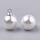 Colgantes de perlas de imitación de plástico ecológicos MACR-T020-12mm-2