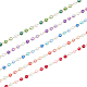 Chgcraft 5 Uds 5 colores cadena de cuentas de perlas de vidrio hechas a mano AJEW-CA0003-32-1