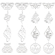 SUNNYCLUE 1 Box 16Pcs 8 Styles Stainless Steel Animal Charms Tarot Style Ladybugs Snake Mushroom Butterfly Ouija Wing Charm for Jewellery Making Charms Findings Accessories DIY Necklace Earring Craft STAS-SC0003-90-1