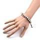 Bracelets de perles tressées en fil de nylon ajustables pour hommes BJEW-JB05466-02-5