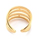 Ионное покрытие (ip) 304 широкое открытое манжетное кольцо из нержавеющей стали для женщин RJEW-L103-29G-3
