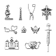100 pièces 10 style dentiste thème pendentifs en alliage de style tibétain TIBEP-CJ0001-81-1