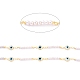Chaînes de perles imitation perle en plastique ccb faites à la main de 3.28 pieds X-CHC-I038-04G-2