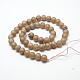Electroplated Natural Agate Round Bead Strands G-M171-8mm-06-3