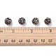 樹脂粘土ラインストーンビーズ  グレードA  ラウンド  PP 15  ヘマタイト  10mm  穴：1.8~2mm  6列ラインストーン  pp15（2.1~2.2mm） RB-C1438-10mm-A29-3