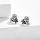 Rhodium Plated 925 Sterling Silver Stud Earrings STER-BB72161-3