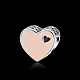 Сердце 925 стерлингового серебра эмали европейские шарики STER-BB15842-B-2