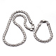 304 en acier inoxydable boîte colliers et des bracelets de la chaîne des ensembles de bijoux SJEW-K029-P-1
