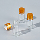 Benecreatガラスビーズ容器  アルミ蓋付き  使い捨てプラスチックホールピペット  ミニ透明プラスチックファネルホッパー  ゴールド  2.15x5.2cm  26個/箱 CON-BC0001-49-5