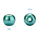 環境に優しい染めガラスパールラウンドビーズ  濃い緑  6mm  穴：1.2~1.5mm  約400個/箱 HY-BC0001-6mm-RB118-4