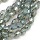 Electroplate Glass Beads Strands EGLA-J013-4X6mm-F32-1