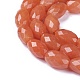 Rosso naturale perline avventurina fili G-I225-21-1