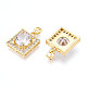 Латунные микро проложить кубического циркония подвески KK-N254-235G-2