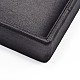 木製のアクセサリープレゼンテーションボックス  布で覆わ  ブラック  29x19x3cm ODIS-N021-05B-3