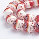 Perles de porcelaine imprimées manuelles PORC-G004-C03-3