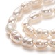 Fili di perle di perle d'acqua dolce coltivate naturali PEAR-J005-60-2