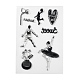 シリコーン切手  DIYスクラップブッキング用  装飾的なフォトアルバム  カード作り  スタンプシート  スポーツをテーマにした模様  模様：14~83x24~50ミリ  160x110x3mm DIY-K021-D08-2