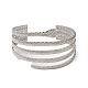 304 Stainless Steel Open Cuff Bangles AJEW-Z009-06F-P-2