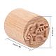 Wood Wax Seal Stamp AJEW-WH0122-001-2