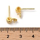 Baril 925 boucles d'oreilles à tige en argent sterling micro pavé de zircones cubiques STER-P056-11G-3