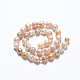 Hebras de perlas keshi de perlas barrocas naturales PEAR-Q004-37-2