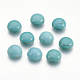 Synthetic Turquoise Flat Back Dome Cabochons X-TURQ-S266-10mm-01-1