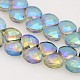 Faceted Drop Electroplate Rainbow Plated Glass Beads Strands EGLA-P014-F05-2