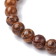 Runde Perlen-Stretch-Armbänder aus natürlichem Miriam-Stein BJEW-JB09917-02-3