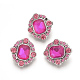 Alloy Rhinestone Snap Buttons SNAP-Q007-017AS-1