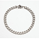 Branchés colliers et bracelets ensembles de bijoux 304 en acier inoxydable chaîne de Cuban Link SJEW-E046-03P-4