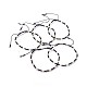 Nylon regolabile bracciali intrecciati cavo di perline X-BJEW-P256-A01-2
