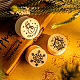 6pcs 6 styles de timbres en bois sur le thème de Noël SCRA-PW0007-91-2