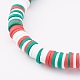 Bracelets extensibles en perles heishi en pâte polymère BJEW-JB06026-01-3
