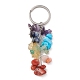 Porte-clés chakra en perles de pierres précieuses naturelles et synthétiques KEYC-JKC00534-01-1