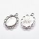 Овальной сплав цинка сеттинги подвеска ободок кабошон X-PALLOY-AD43306-AS-1