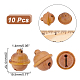 CHGCRAFT 10Pcs Wooden Bell Box Pendant Disconnectable Peru Color Wood Acorn Charms for DIY Keychain Necklace Crafting Jewelry Making Car Pendant Decorations WOOD-WH0027-61-2