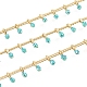 Handgefertigte Perlenkette aus Messing CHC-G011-07G-07-2